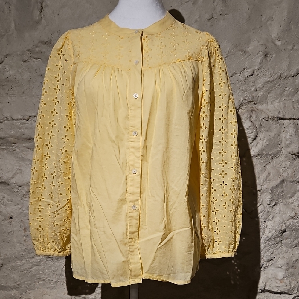 JCrew Eyelet Blouse - Sz Small